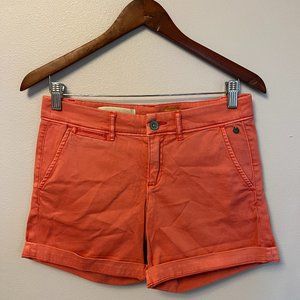 Anthropologie Pilcro Chino Shorts - Red/Burnt Orange